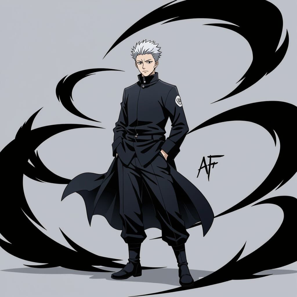 Anime Style Portrait of Satoru Gojo: Cool & Mysterious