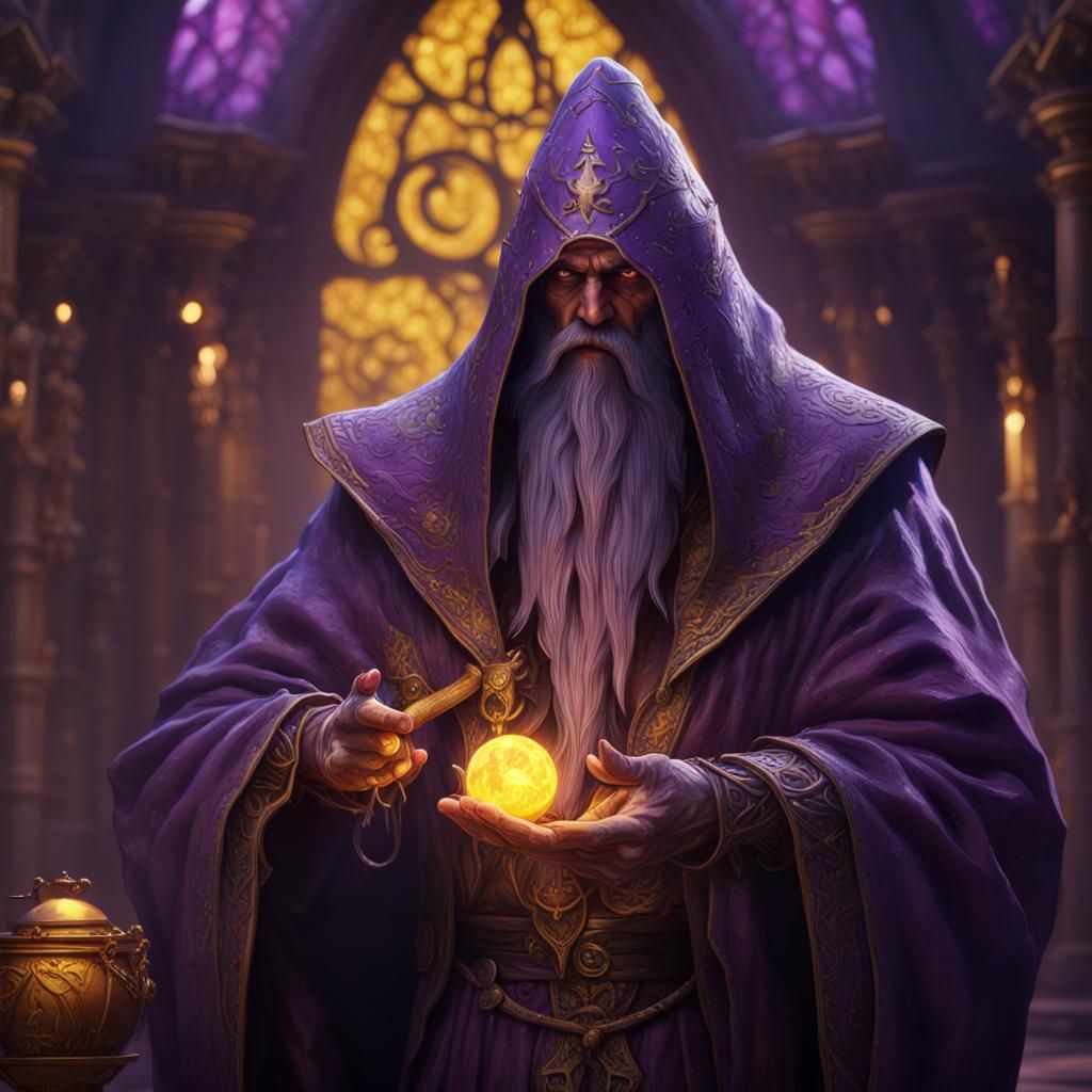 Dark Fantasy Evil Wizard Concept Art in 8K