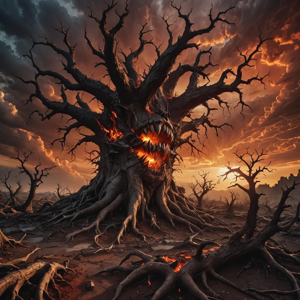 Apocalyptic Earth Consumed: A Surreal Landscape