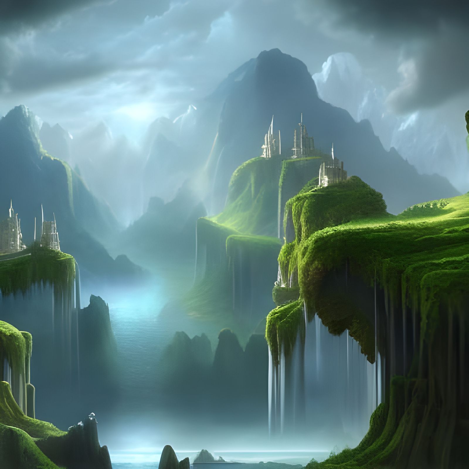 Emerald mountains of Atlantis