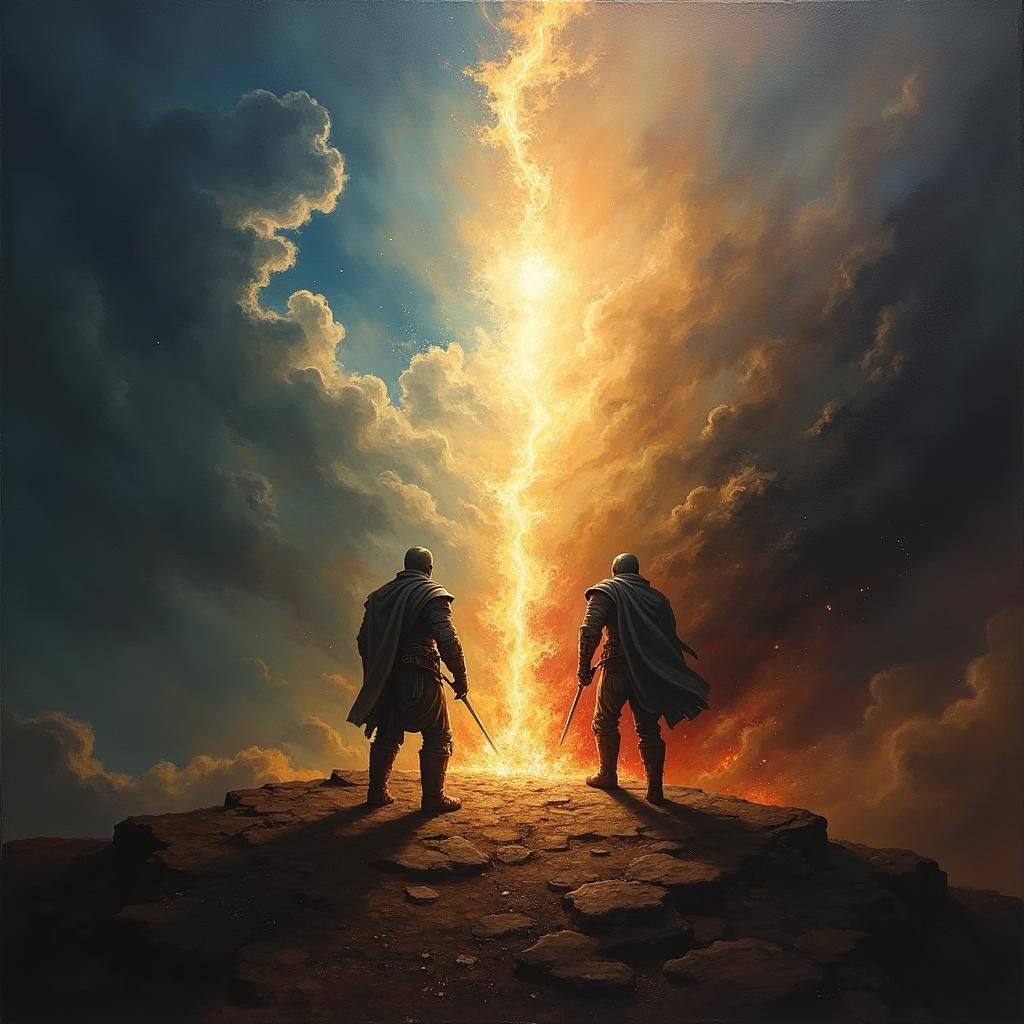 Epic Battle Between Light and Darkness