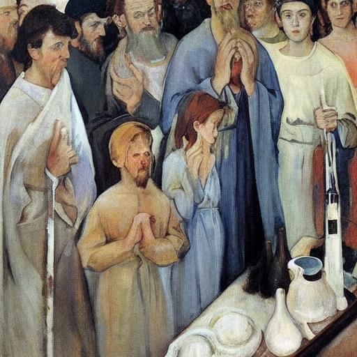 Waiting at the Grocery Store: Realistic Icon Art