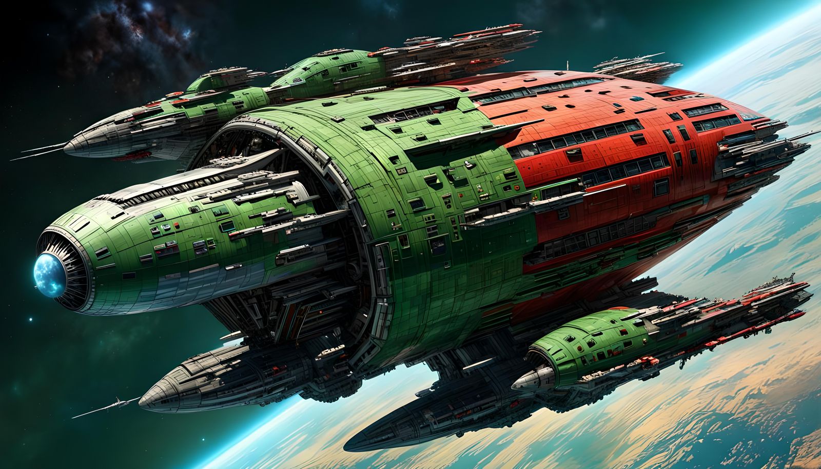 Colossal Space Cruiser in Chris Foss Style