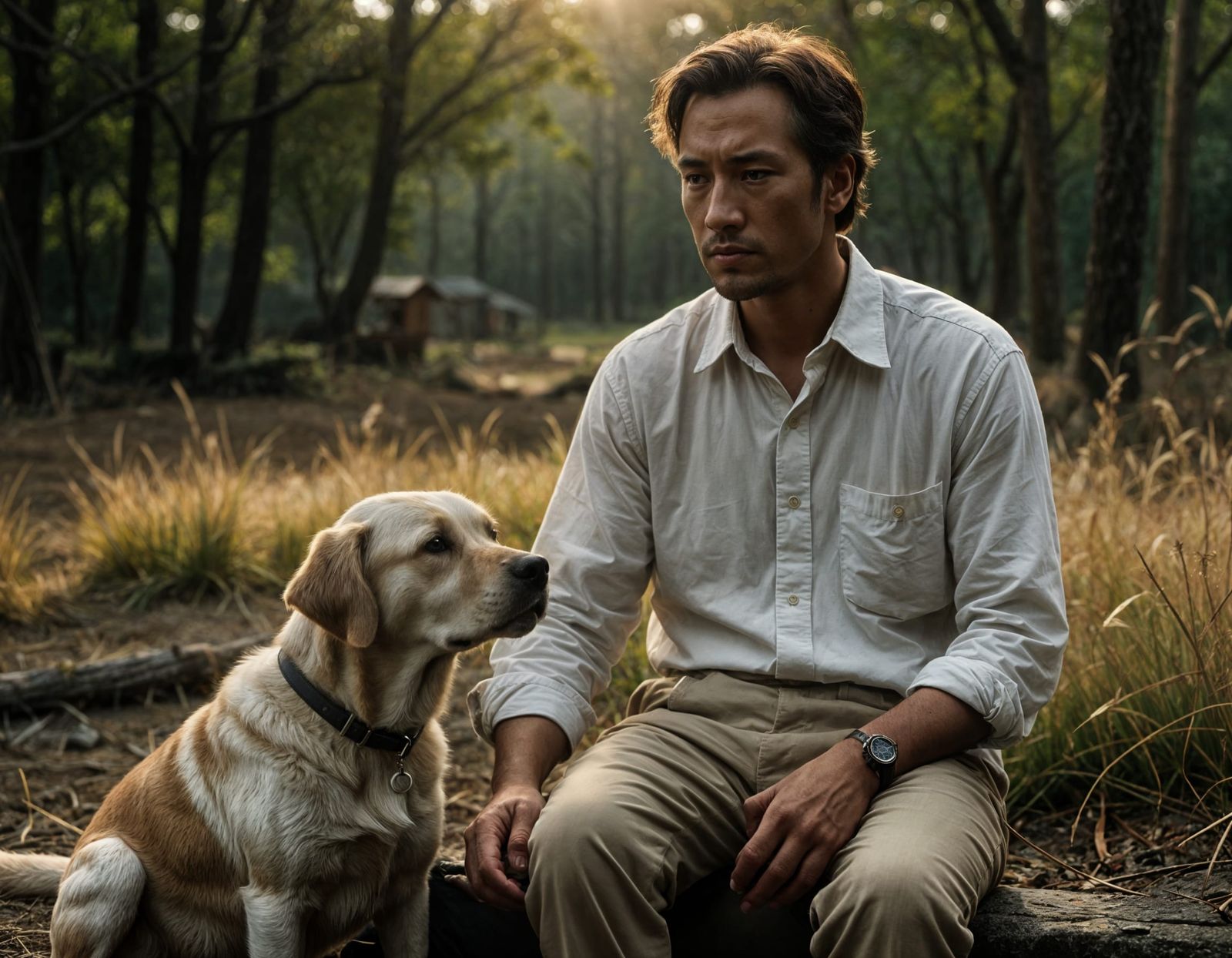 A Grieving Indonesian Man and His Faithful Dog