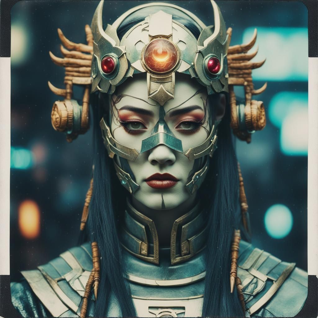 Cyberpunk Mortal Kombat Warrior in Neo Tokyo