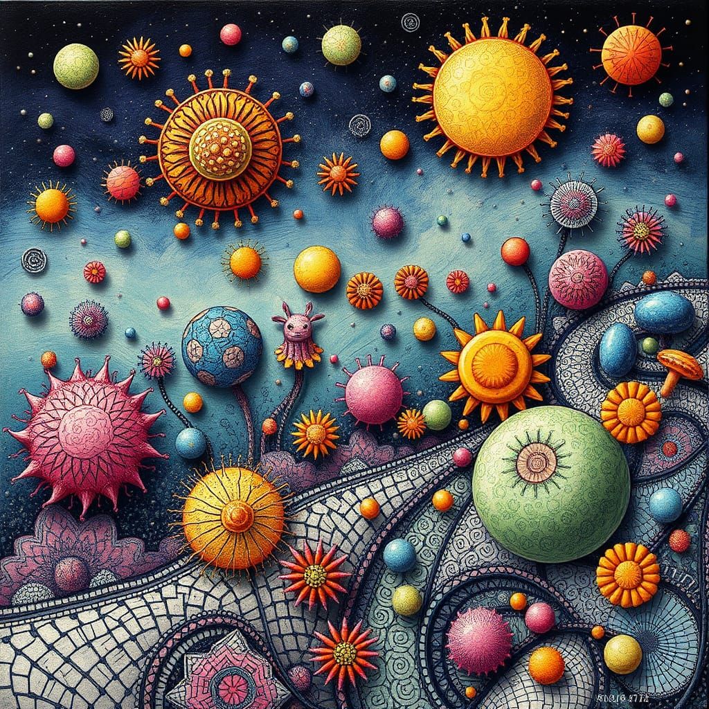 Surreal Annual March of Allergens: 3D Vector Fractal