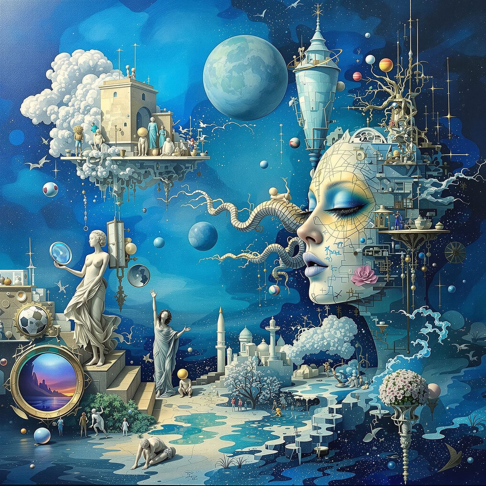 Surreal Azure Confusion Landscape