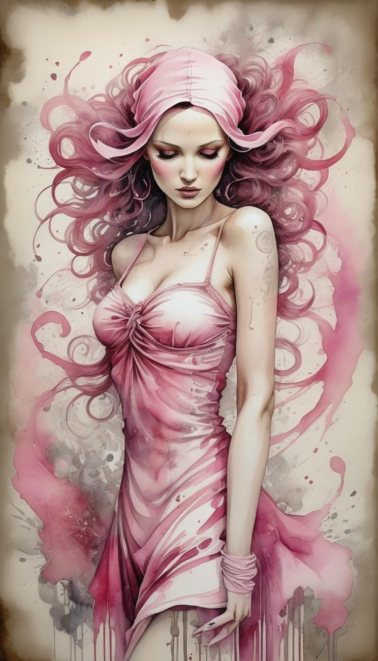 Breast Cancer Awareness Watercolor Art Poster