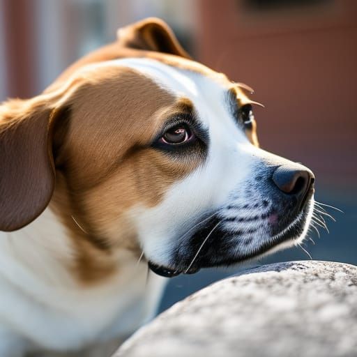 Surreal Dog-Headed Man in Liminal Space