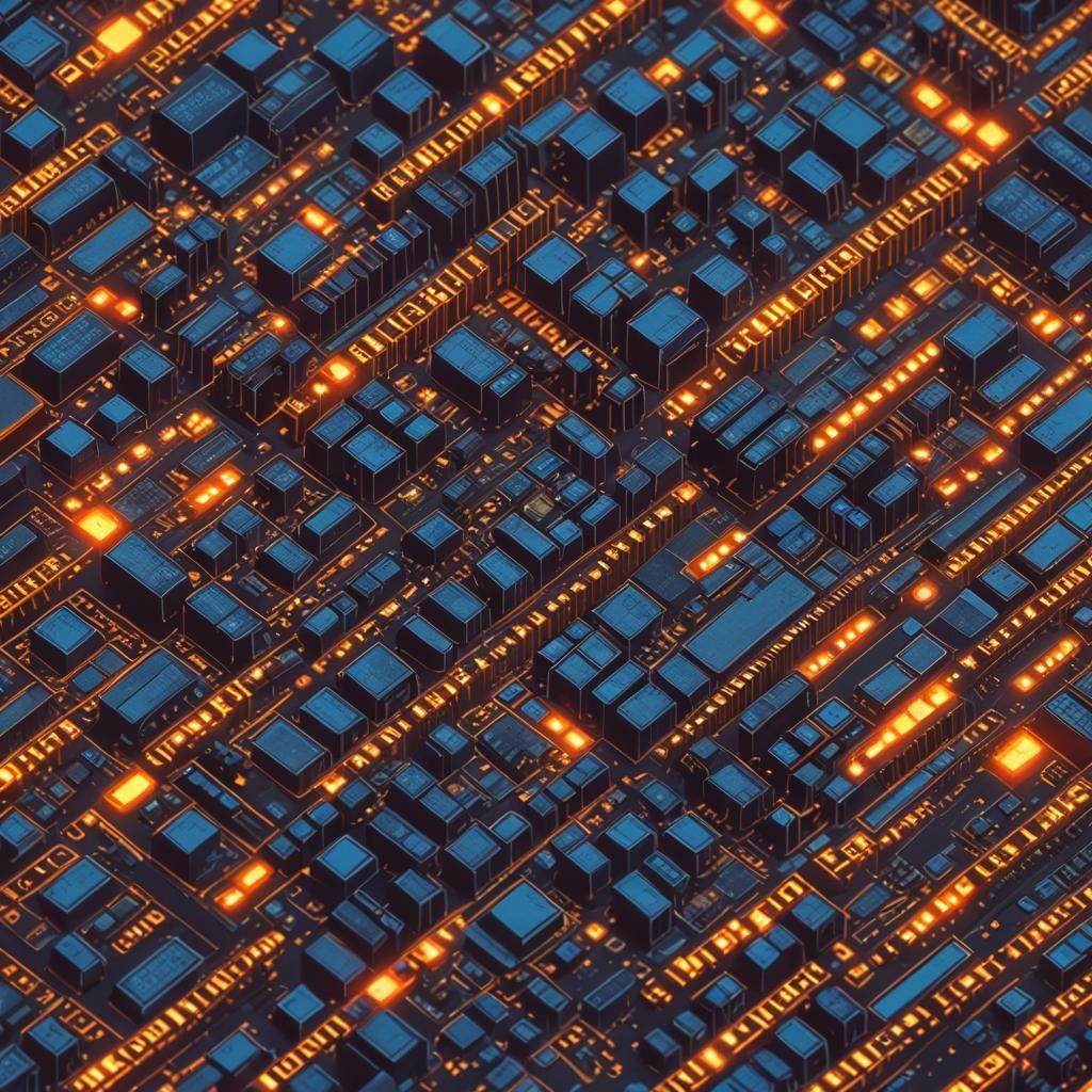 8-Bit Computer Display in Pixel Art Style