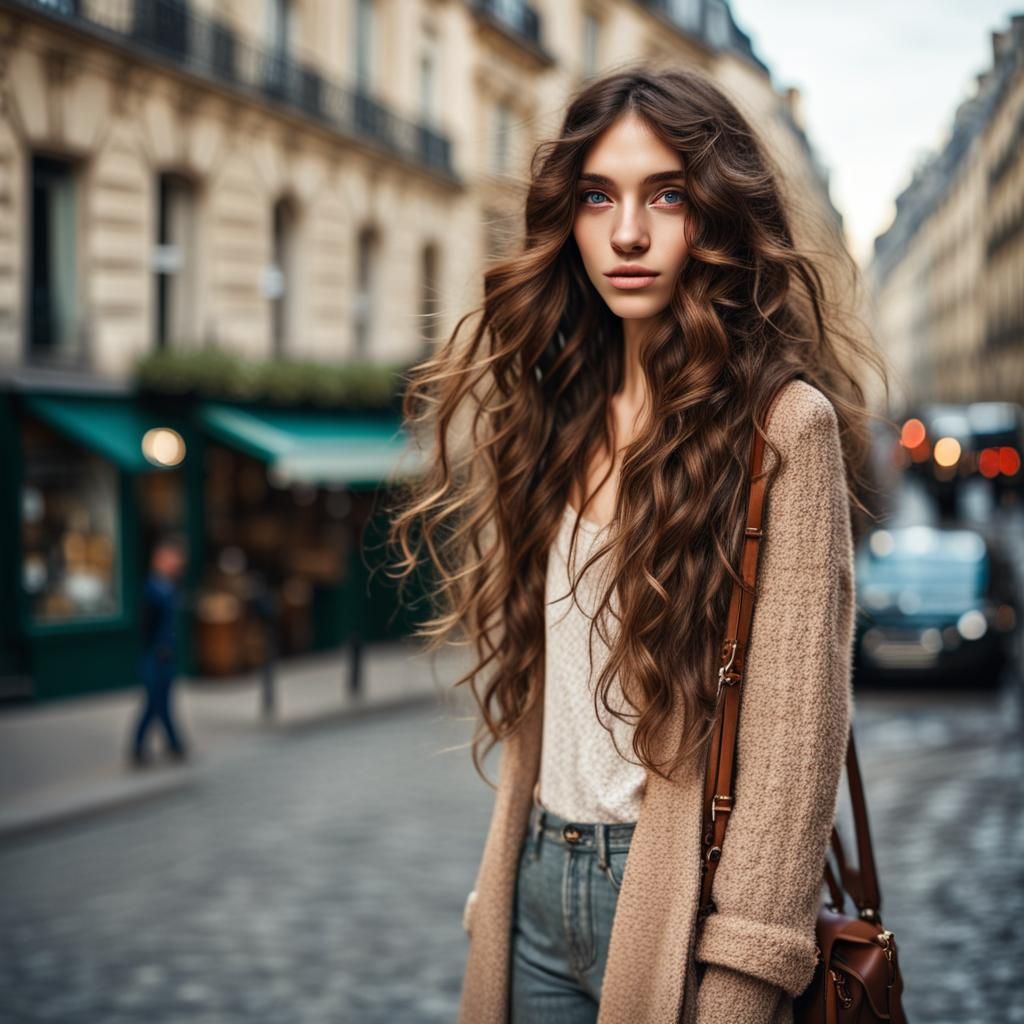 Girl Walks Through Bohemian Paris Neighborhoods