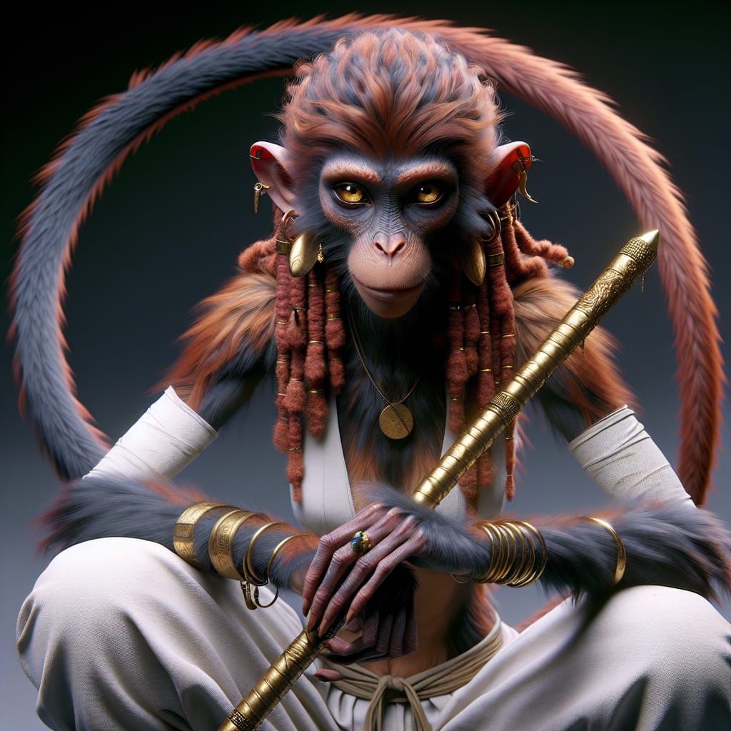 Simian Woman Concept Art in Unreal Engine Style