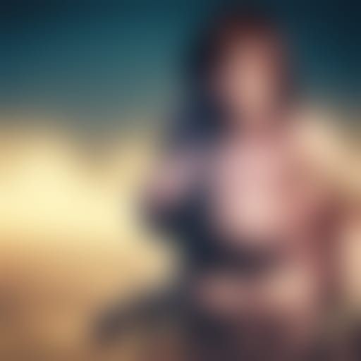 Anime Girl Bursting Clothes: Detailed Matte Painting