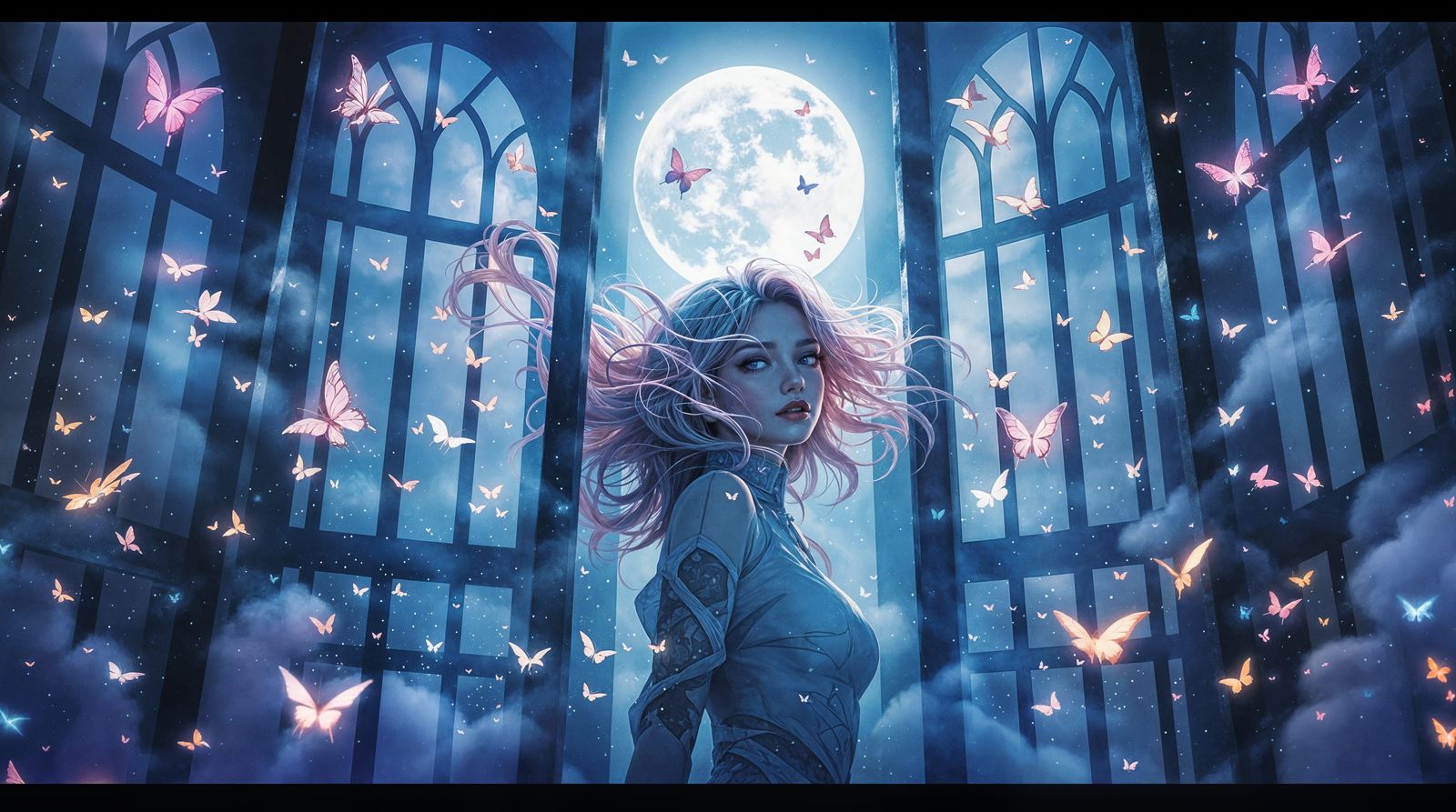 Whispers of Freedom in Moonlit Dreamscape