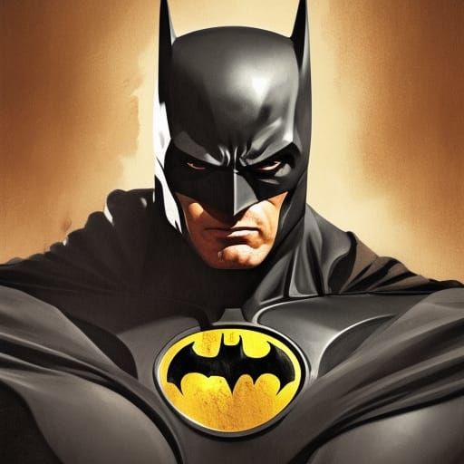 Flashpoint Batman Portrait in Hyperdetailed Digital Art