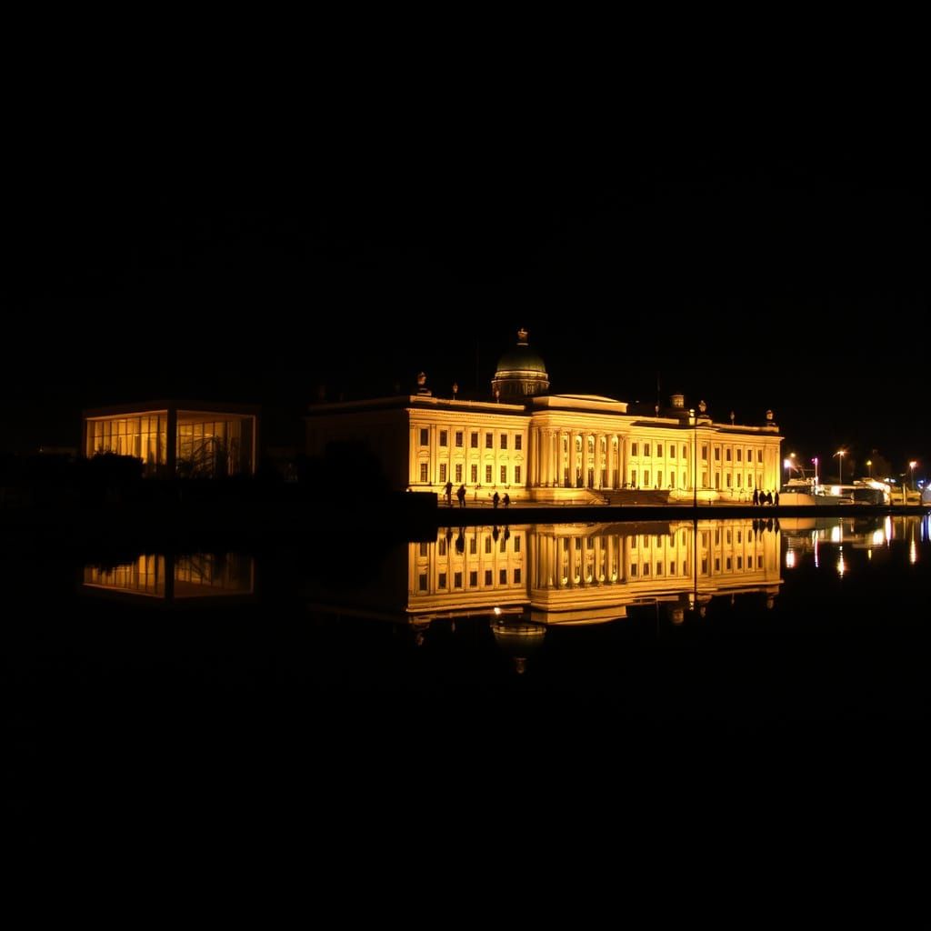 Abstract Reflective Surface Art