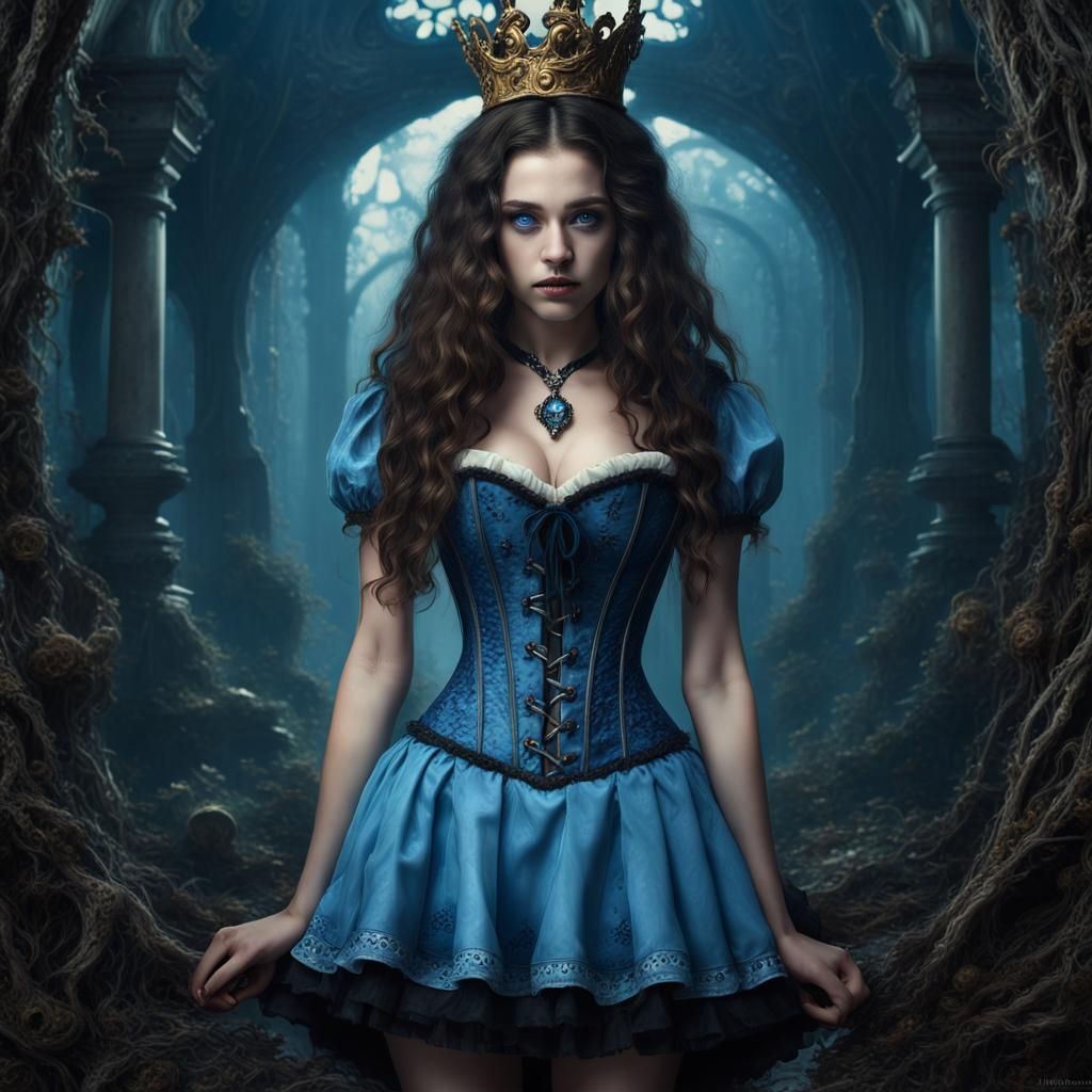 Gothic Alice in Surreal Wonderland, Digital Art