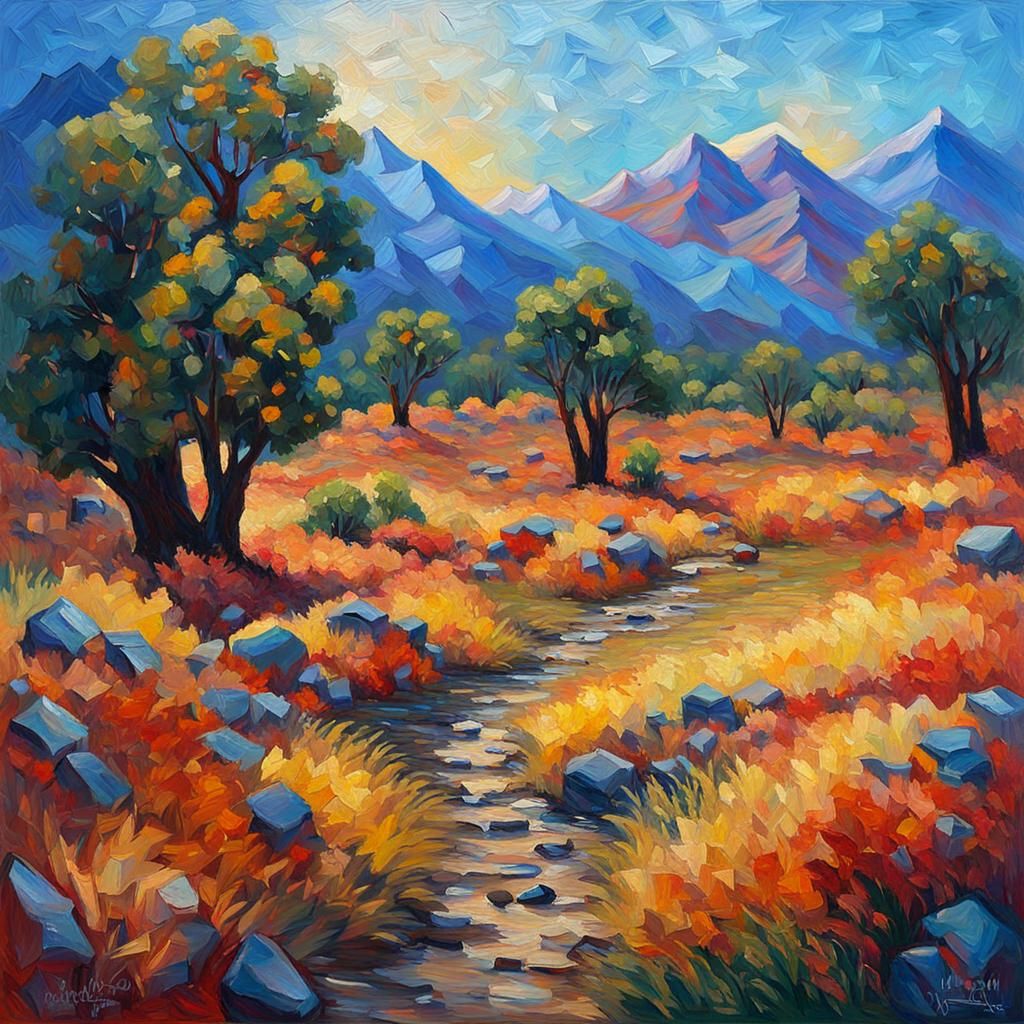 Treasure of Sierra Madre: Expressionist Oil Painting