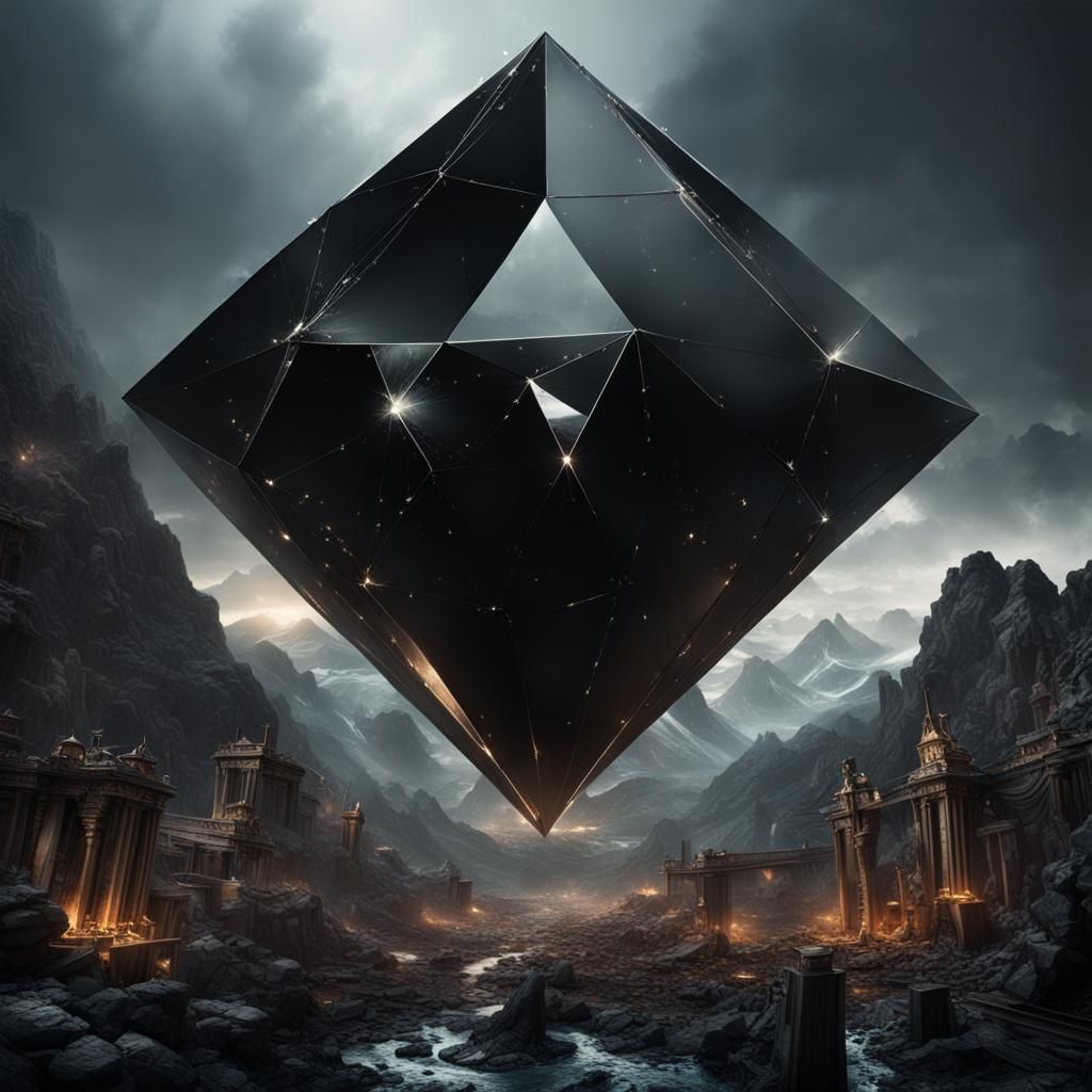 Epic Black Diamonds Digital Matte Painting