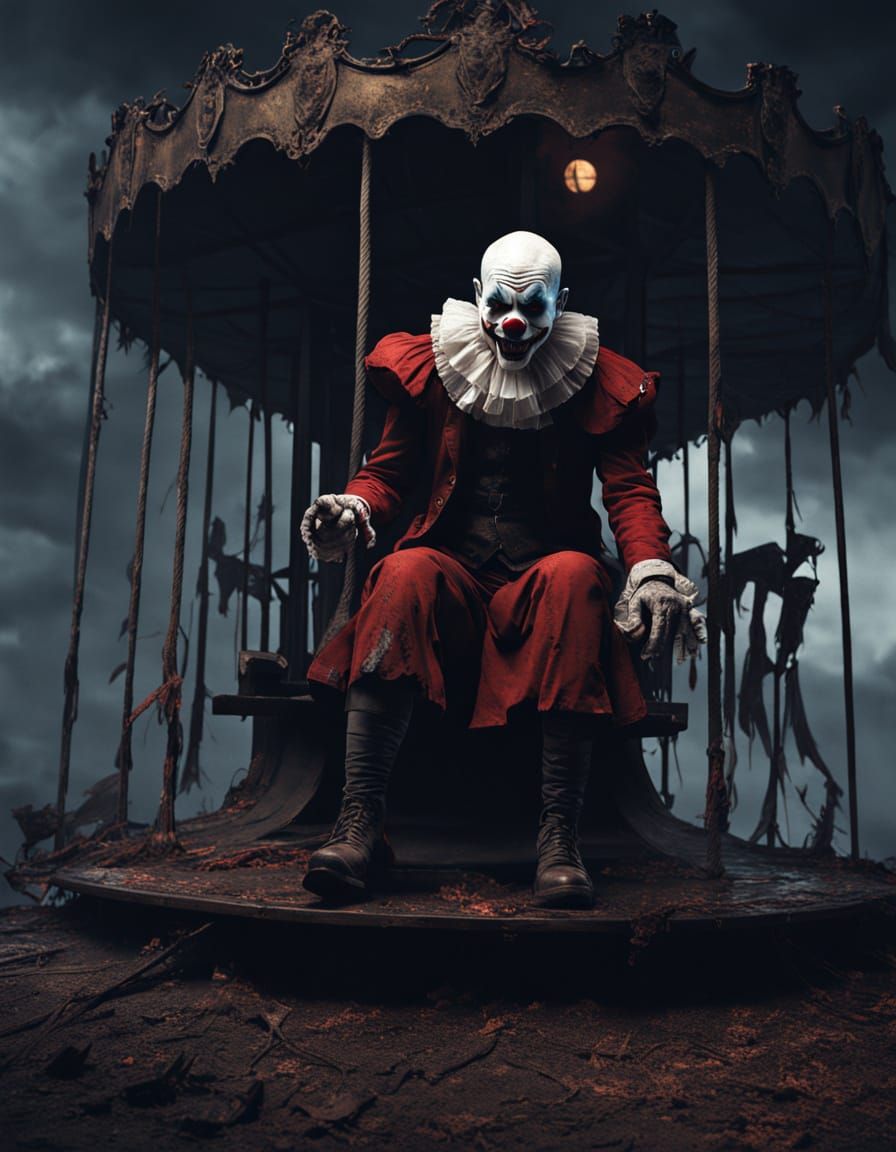 Demonic Clown Plays Carousel in Post-Apocalyptic Horror