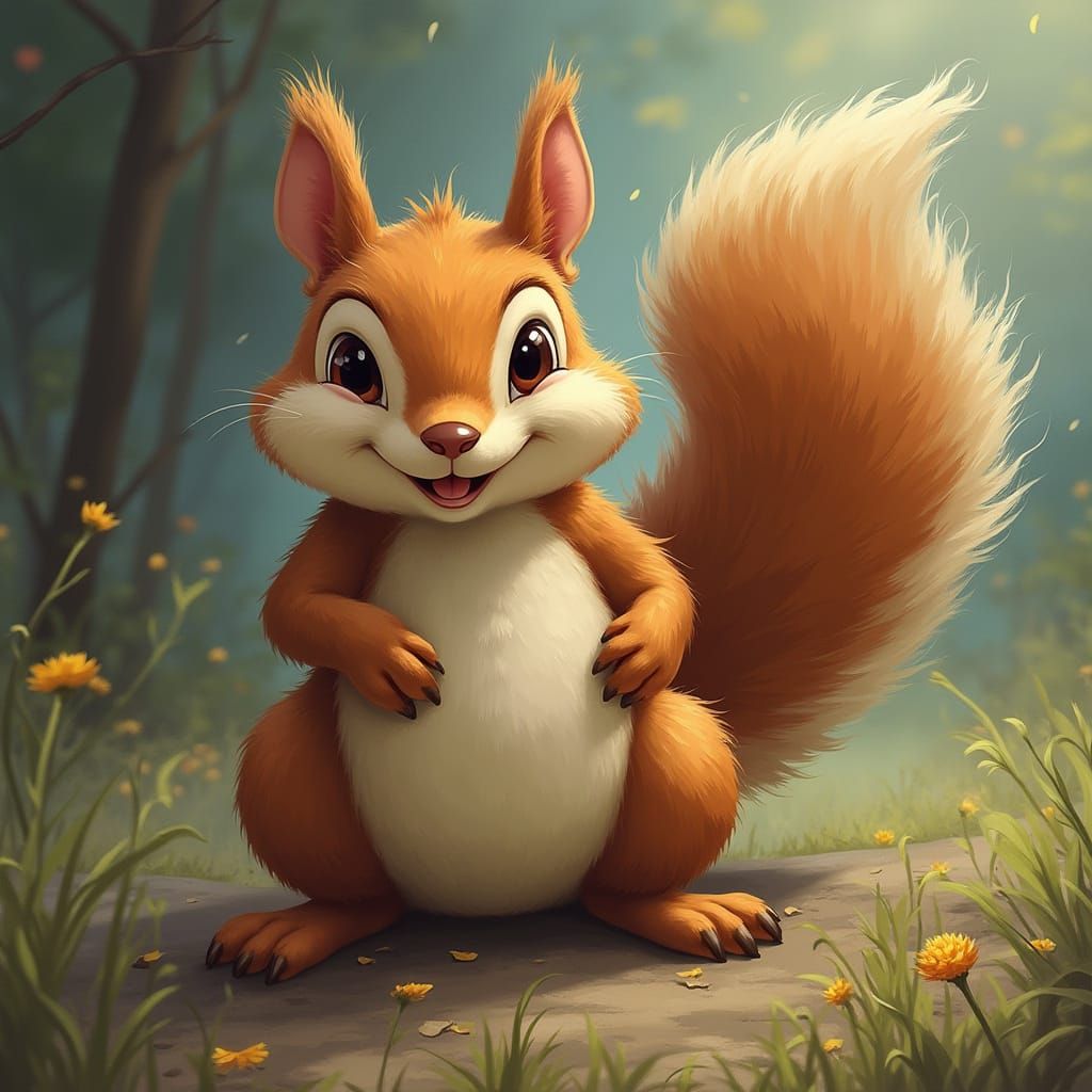 An Image of a Mischievous Squirrel