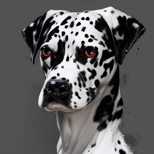 Hyperdetailed Dalmatian Portrait in Volumetric Lighting