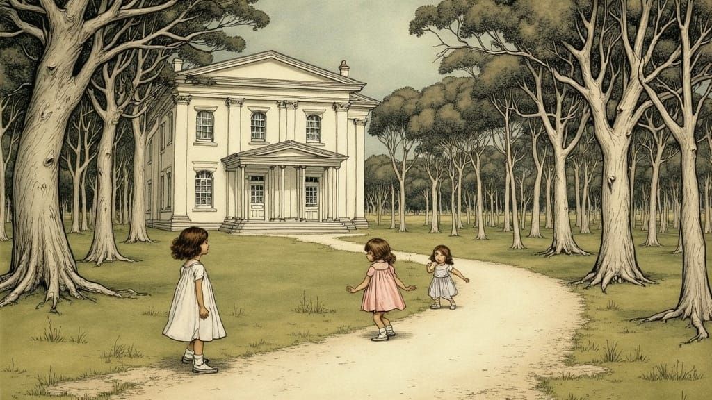 Whimsical Mental Institution Grounds in Art Nouveau Style