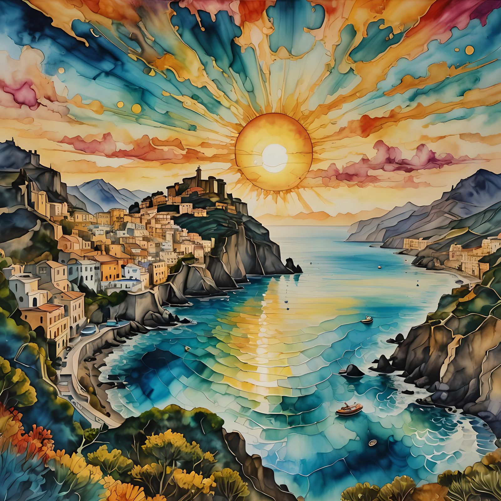 Hot Summer Day on the Amalfi Coast