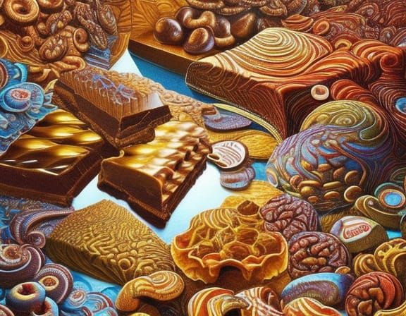 Surrealist Candy Shop with Chocolate Gumdrops