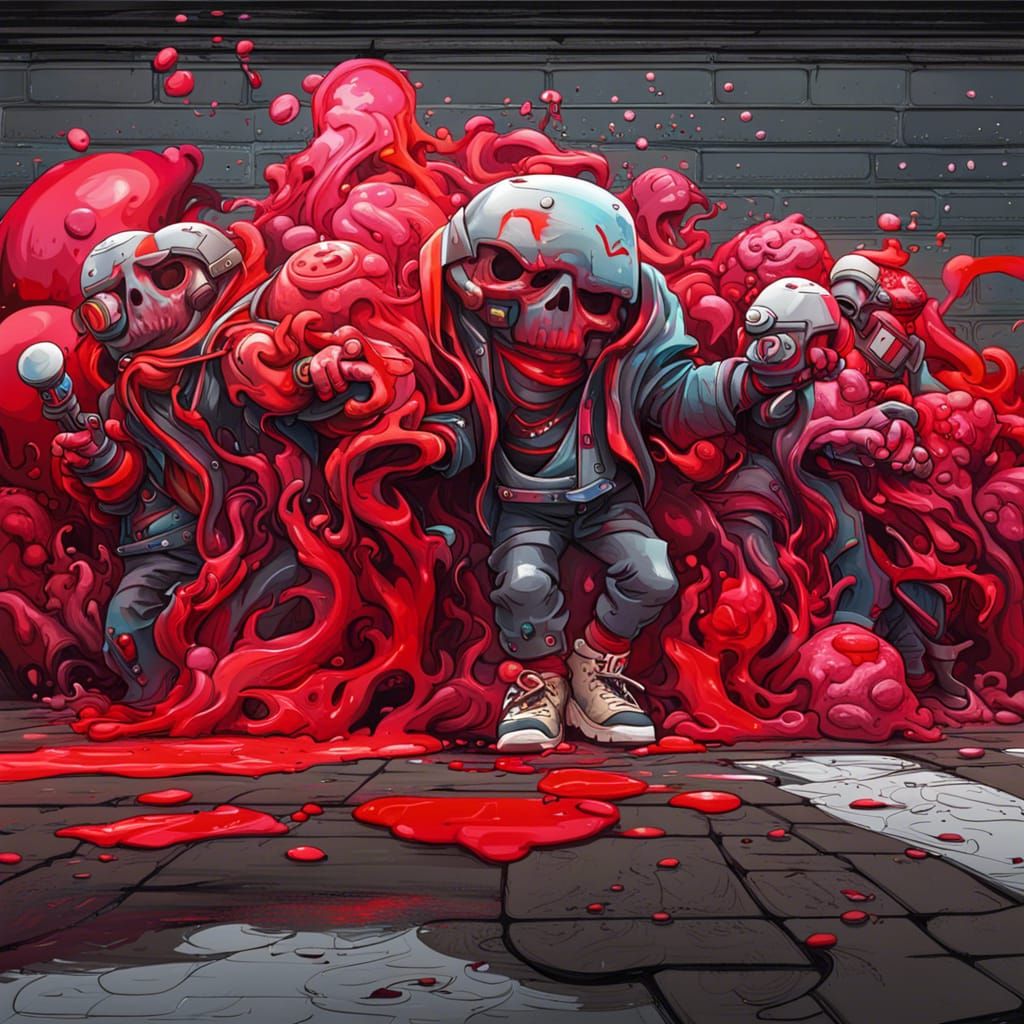 Graffiti Art in Splash Art Style