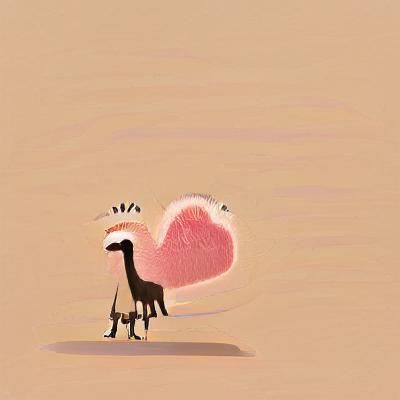 Expressive Ostrich Full of Love