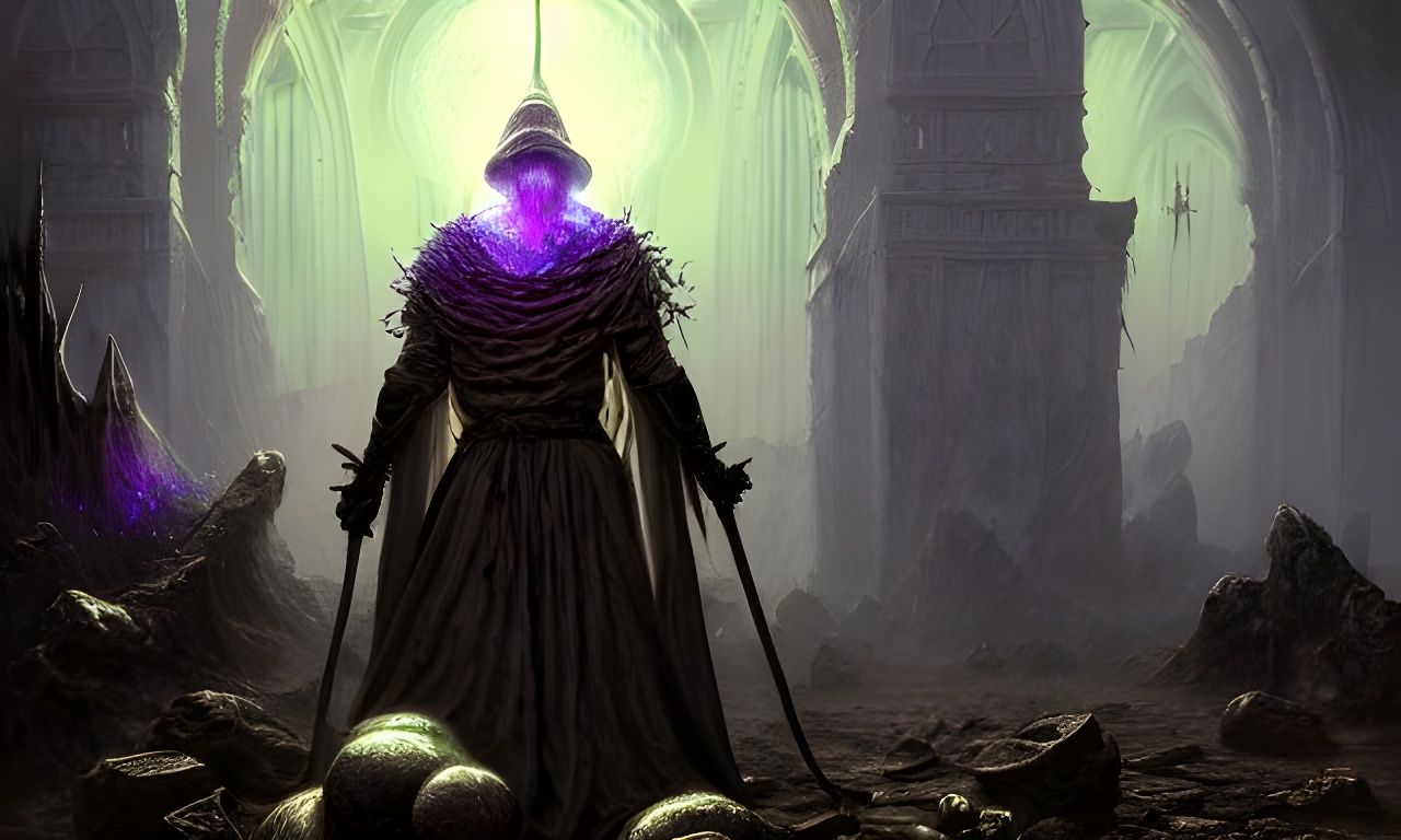 Hallowed Healer Magician in Digital Art Style