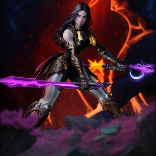 Ethereal Mermaid Reigns Over Vibrant Coral Reef in Cyberpunk...