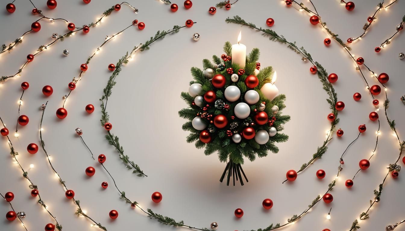 Pixar Style Christmas Bouquet in 3D