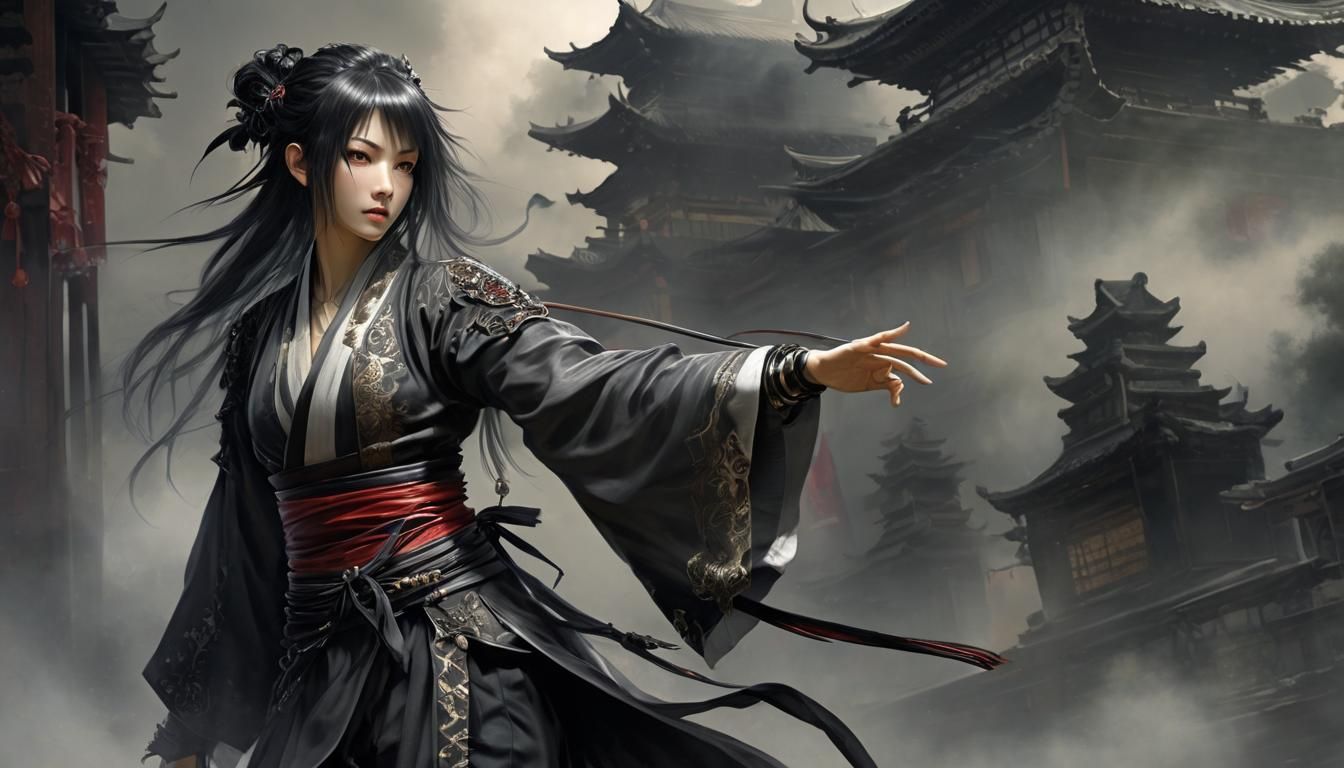 Gothic Kung-Fu Warrior in Action