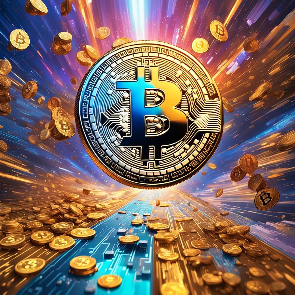 Bitcoin vs Polygon: Hyperrealistic Concept Art