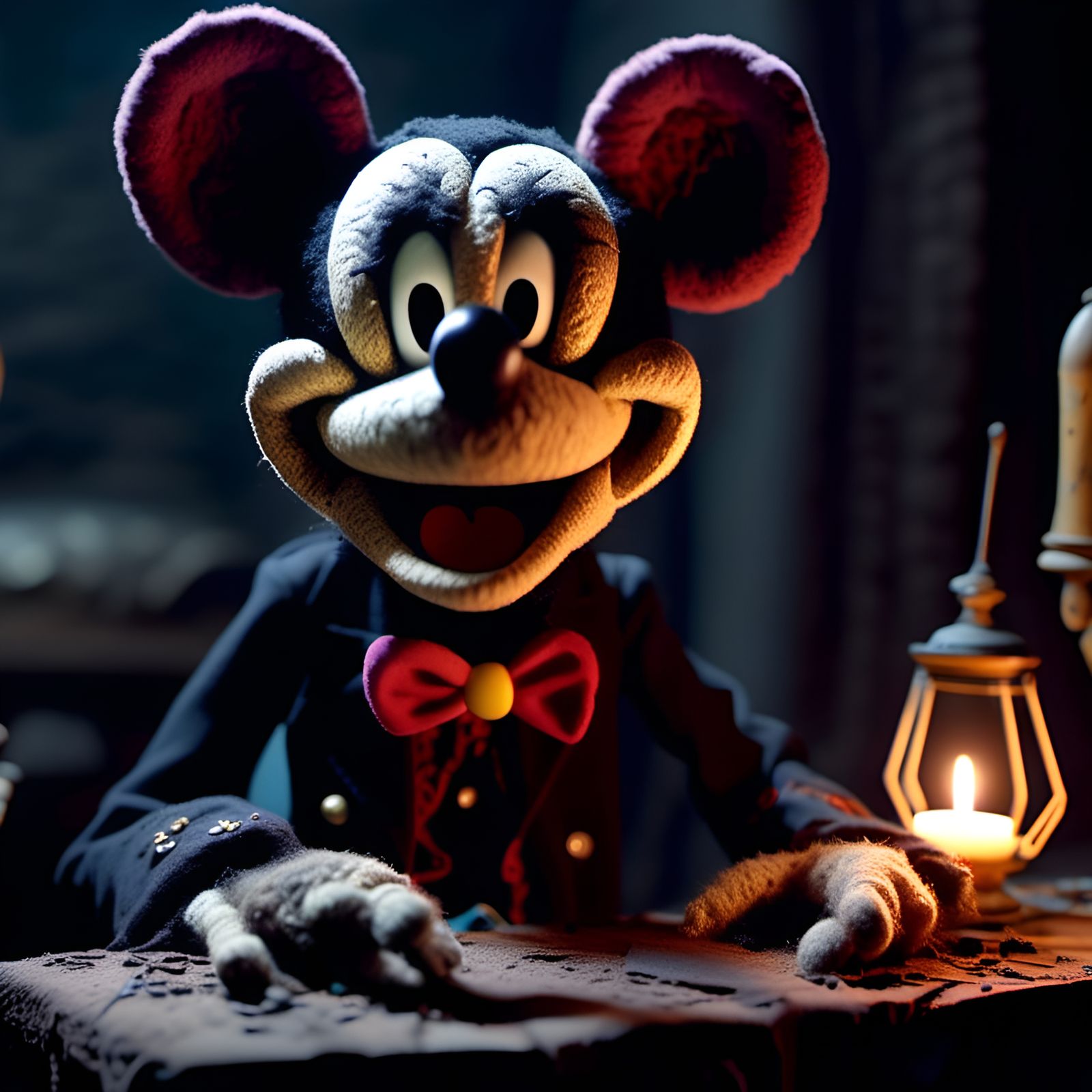 Scary Mickey Mouse Muppet in Stop Motion