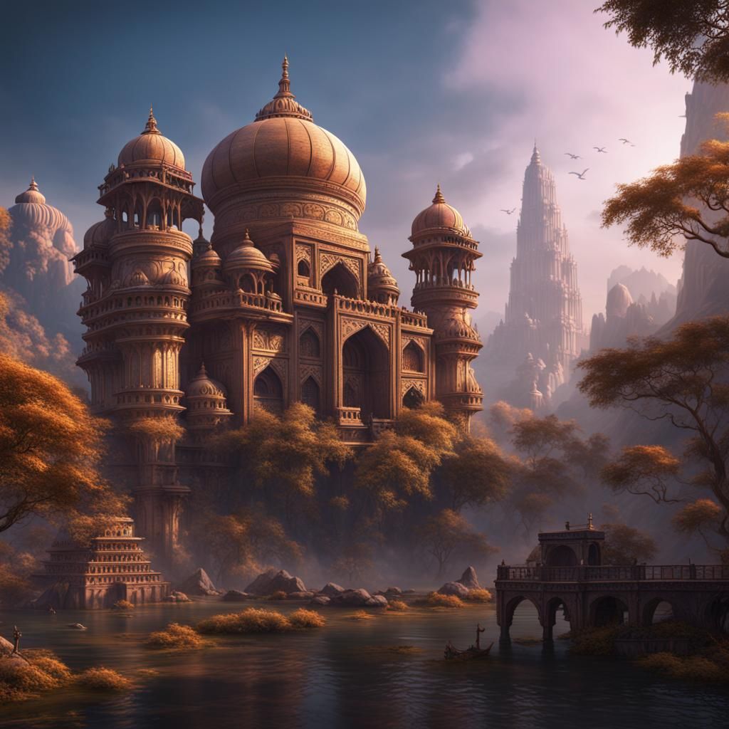 Fantastical India: Detailed Matte Painting in Deep Color