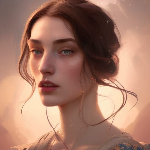 Detailed Portrait of Brunette Noblewoman in Unreal Engine