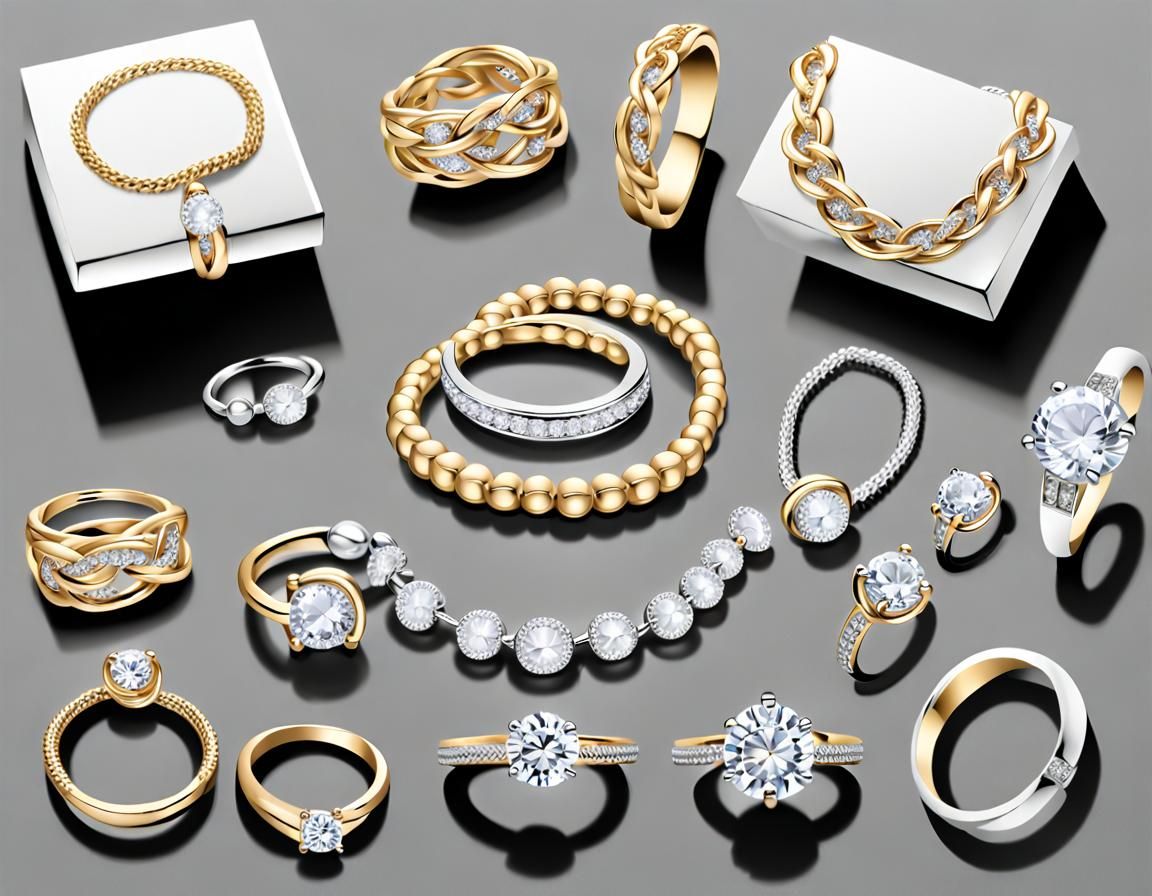 White-Gold Jewellery Collection in a Box