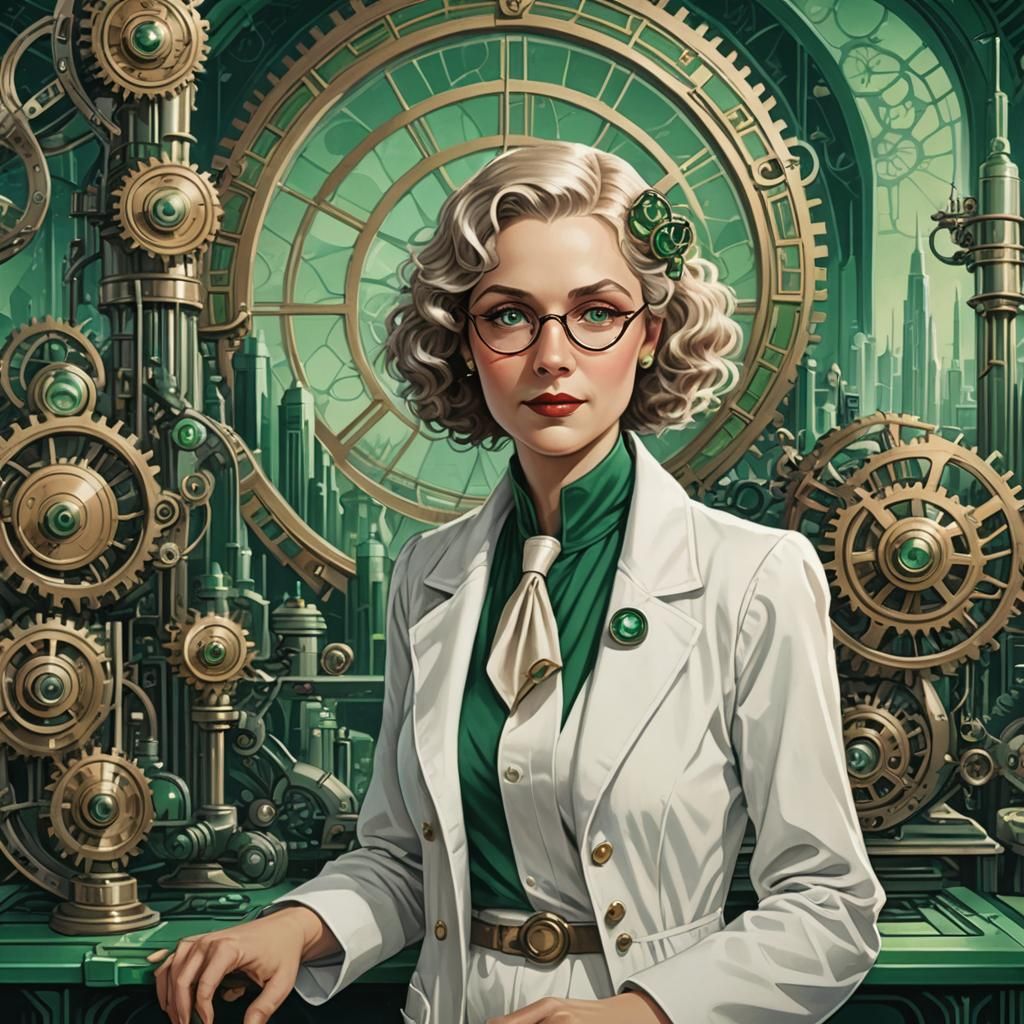 Art Deco Scientist in Emerald City