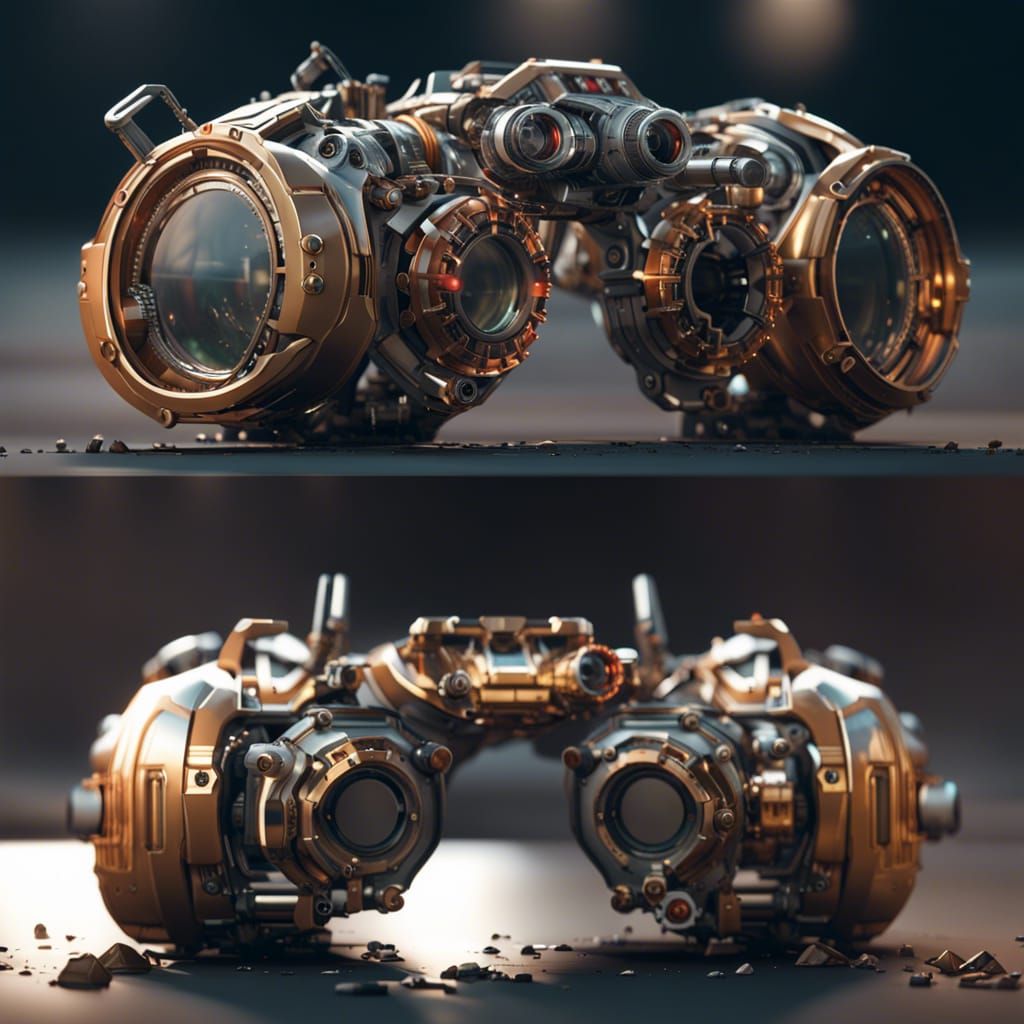Futuristic Sci-Fi Goggles with Intricate Mech Details