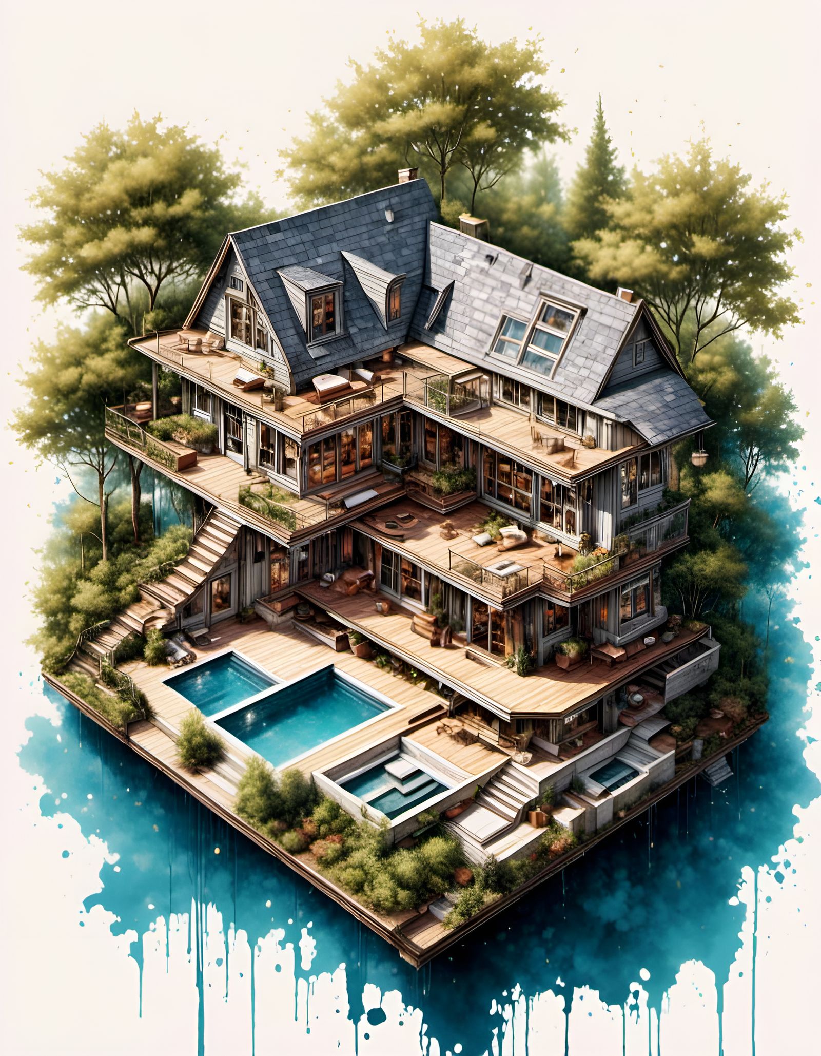 Vector Art Floorplan of Home Design