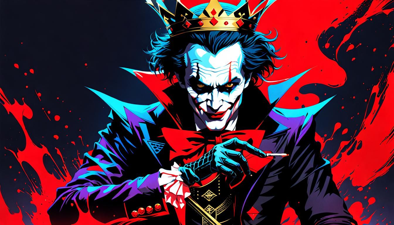 Grimdark Joker King of Spades Illustration