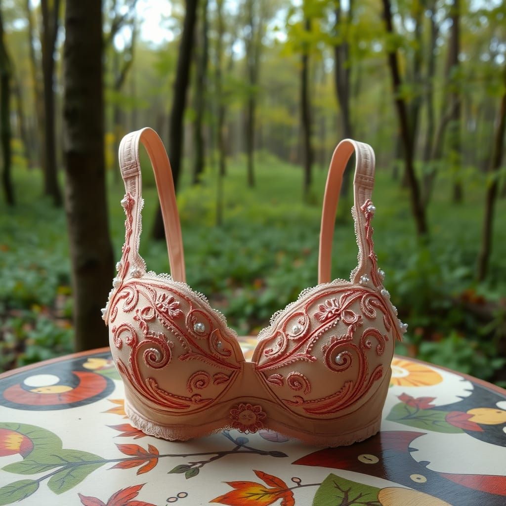 Whimsical Autumn Bra in Early Autumn Forest