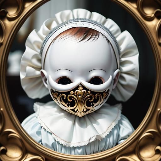 Sinister Baby in White Porcelain Mask