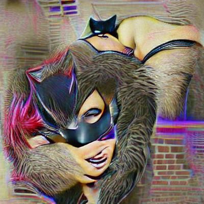 Furry Cat Woman Digital Art