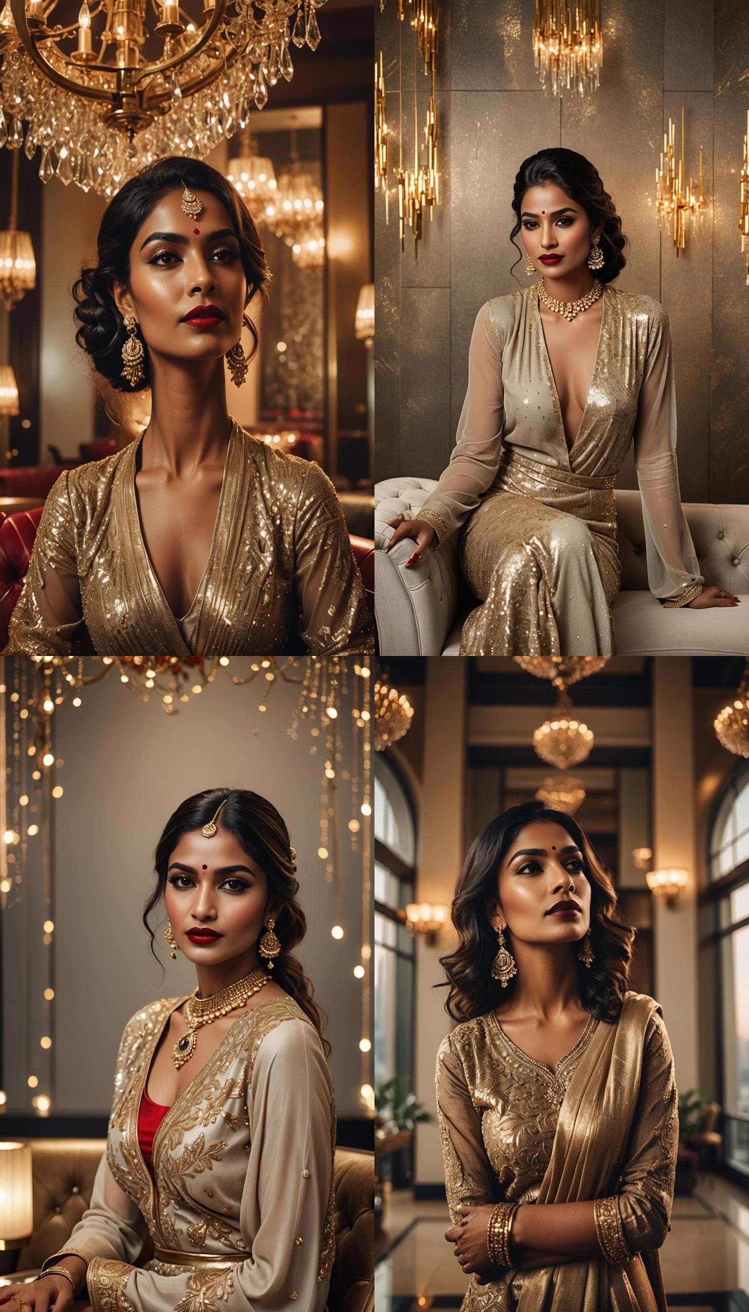 Elegant Indian Woman in Sophisticated Setting