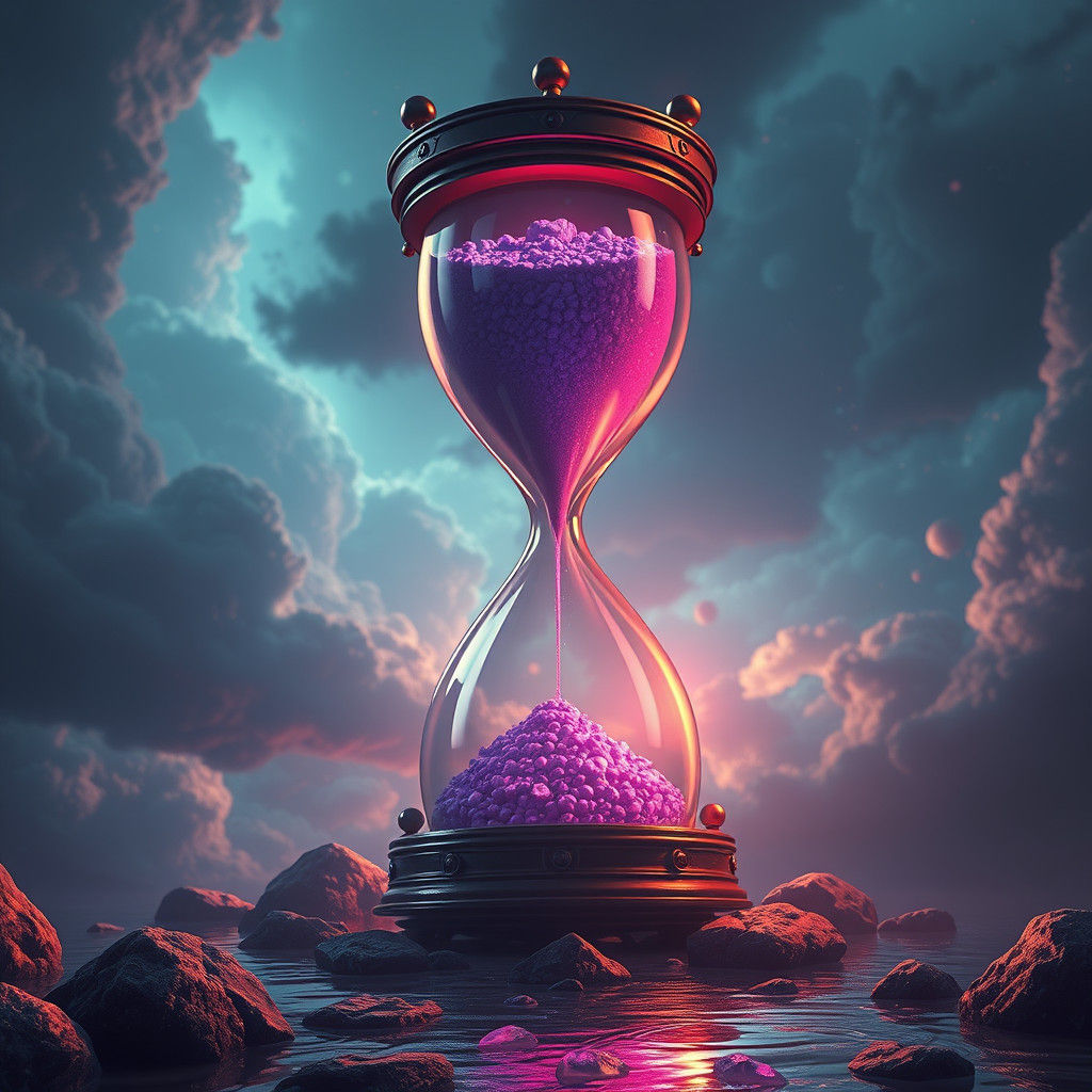 Fantastical Hourglass in Detailed Matte Painting