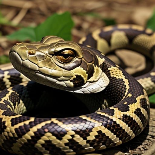 Eastern Copperhead Snake Portrait